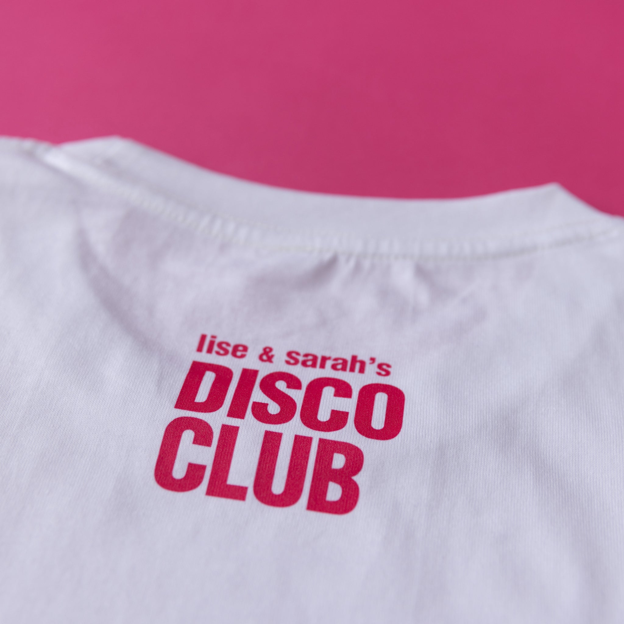 Lise & Sarah’s DISCO CLUB tee (pink)