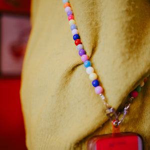 RAINBOW BEADED PHONE CHAIN