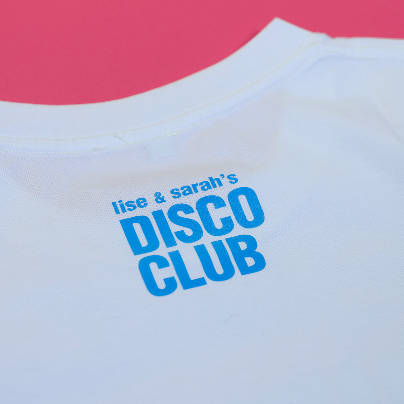 Lise & Sarah’s DISCO CLUB tee (electric blue)