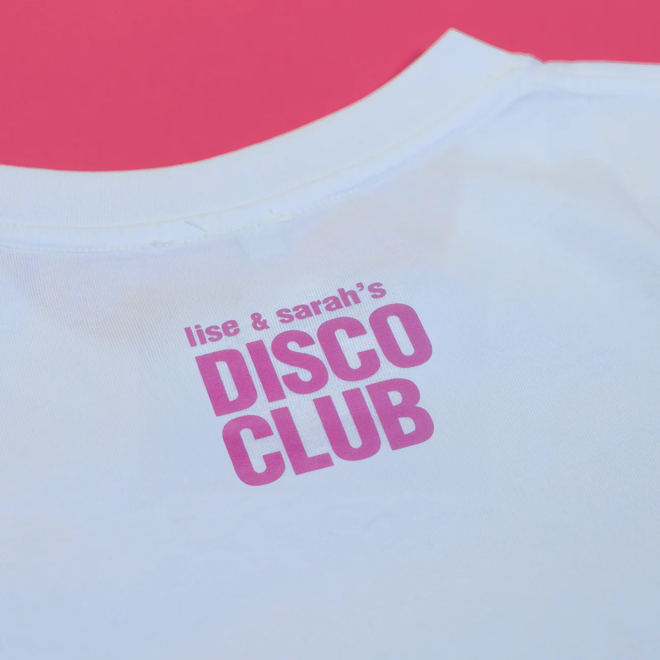 Lise & Sarah’s DISCO CLUB tee (rainbow)