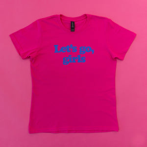 LET’S GO, GIRLS TEE (pink/blue)