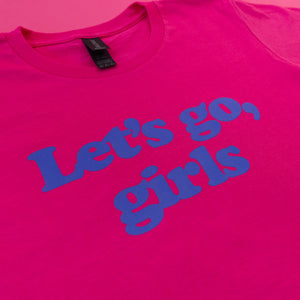 LET’S GO, GIRLS TEE (pink/blue)